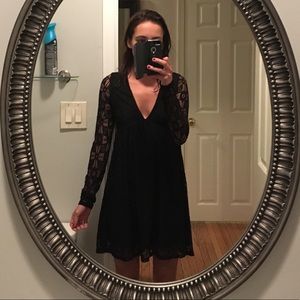 Long sleeve black dress